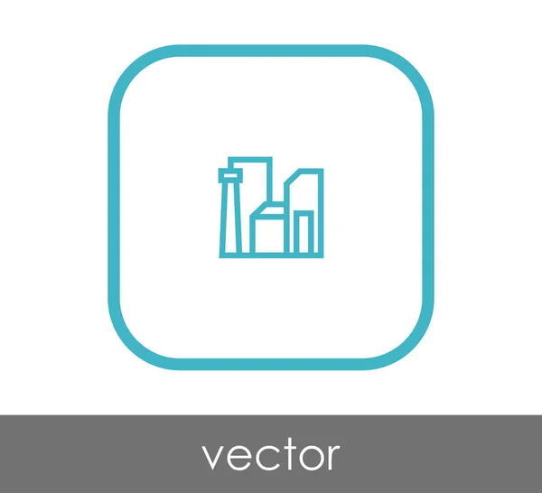 Icono Fábrica Industrial Ilustración Vectores — Vector de stock