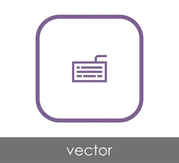 Kvadrat Tastatur Ikon Vektor Illustration – Stock-vektor