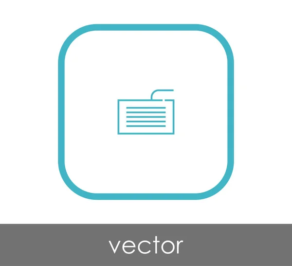 Quadratisches Tastatur Symbol Vektorillustration — Stockvektor