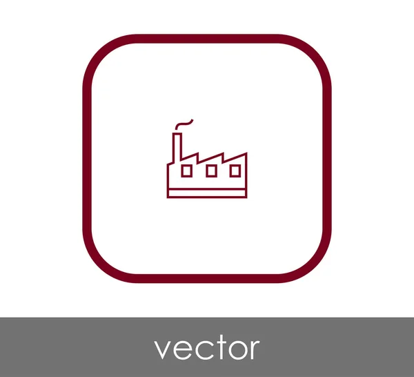 Fabrik Ikone Industrie Vektorillustration — Stockvektor