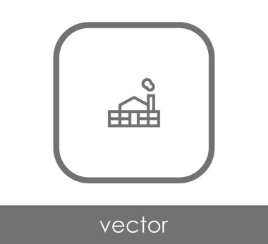 Fabrika simgesi, sınaî-vektör çizim 