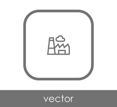 Fabrika simgesi, sınaî-vektör çizim 