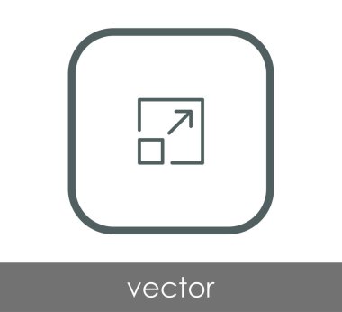 simgesini, genişletin işareti, vektör çizim 