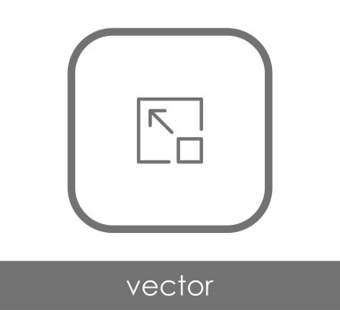 simgesini, genişletin işareti, vektör çizim 