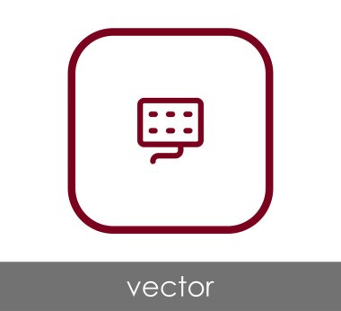 kare klavye simgesini, vektör çizim