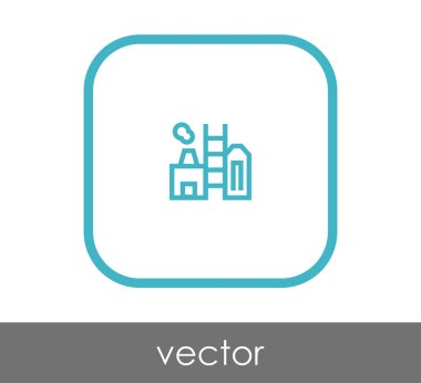 Fabrika simgesi, sınaî-vektör çizim 