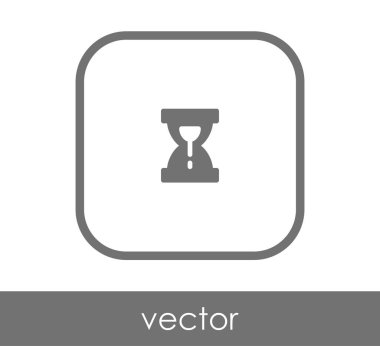 kare kum saati simgesi, vektör çizim