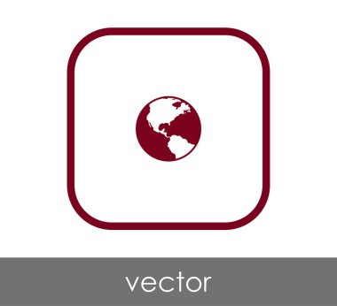 Dünya simgesinin vektör illüstrasyon tasarımı