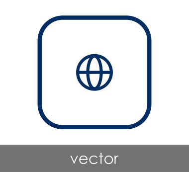 Dünya simgesinin vektör illüstrasyon tasarımı