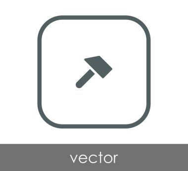 Çekiç düz simgesi