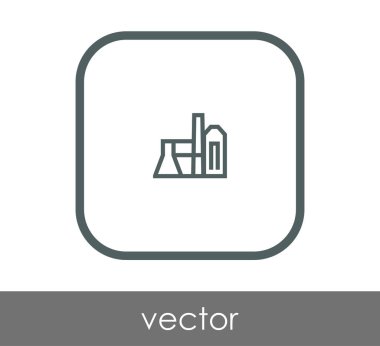 Fabrika simgesi, sınaî-vektör çizim 