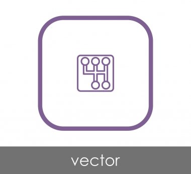 vektör çizim tasarım vites kutusu simgesi