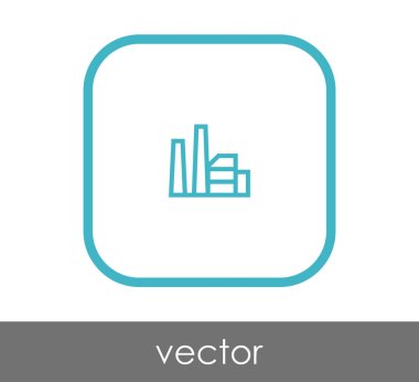 Fabrika simgesi, sınaî-vektör çizim 