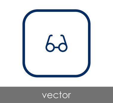 gözlük simgesi vektör illüstrasyonu