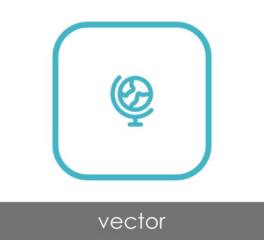 Dünya simgesinin vektör illüstrasyon tasarımı