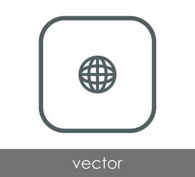 Dünya simgesinin vektör illüstrasyon tasarımı