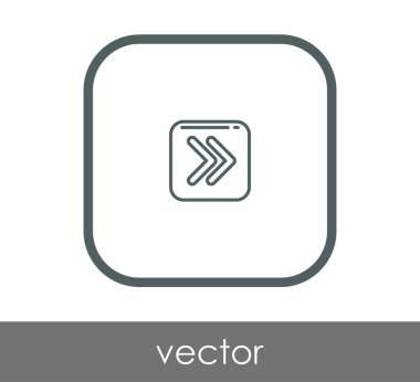 web tasarım ve uygulamaları için hızlı ileri simge