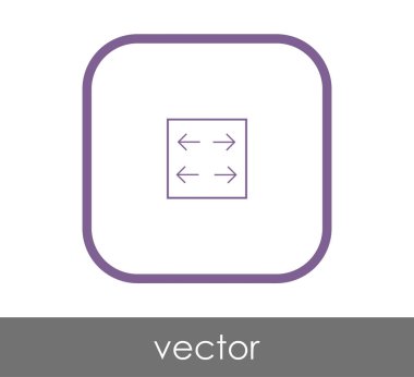 simgesini, genişletin işareti, vektör çizim 