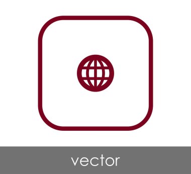 Dünya simgesinin vektör illüstrasyon tasarımı