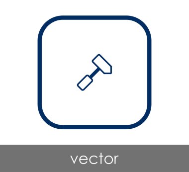 Çekiç düz simgesi