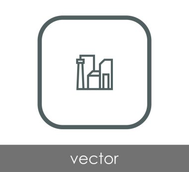 Fabrika simgesi, sınaî-vektör çizim 