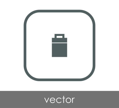 çöp kutusu düz simgesi 