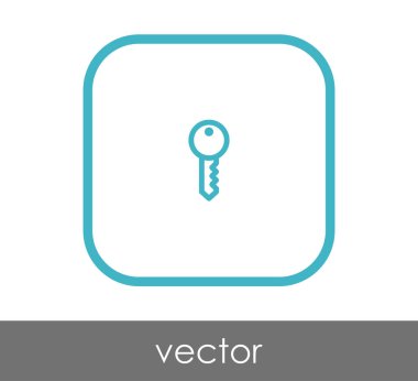 ev anahtar simgesi, vektör çizim