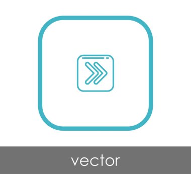 web tasarım ve uygulamaları için hızlı ileri simge