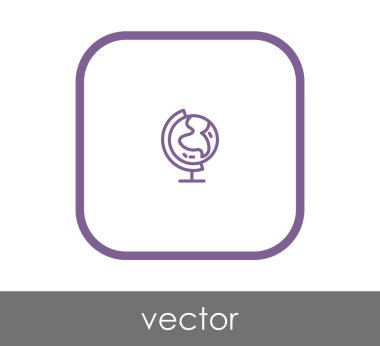 Dünya simgesinin vektör illüstrasyon tasarımı