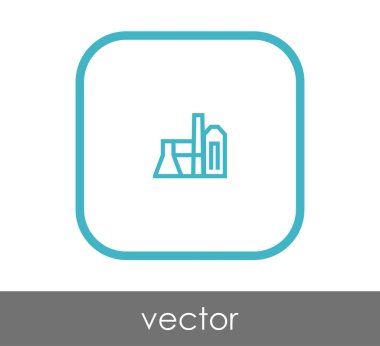 Fabrika simgesi, sınaî-vektör çizim 