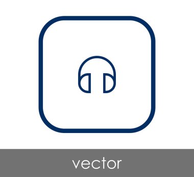 kare kulaklık kutsal kişilerin resmi, vektör çizim