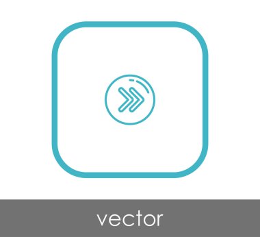 web tasarım ve uygulamaları için hızlı ileri simge