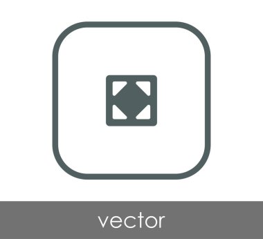 simgesini, genişletin işareti, vektör çizim 