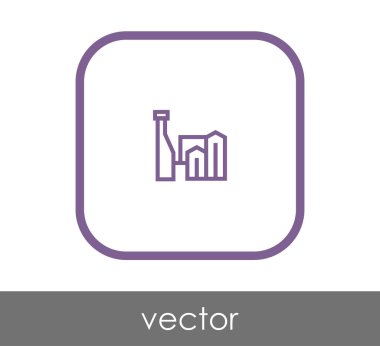 Fabrika simgesi, sınaî-vektör çizim 