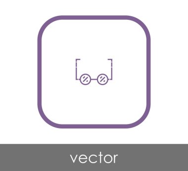 gözlük simgesi vektör illüstrasyonu