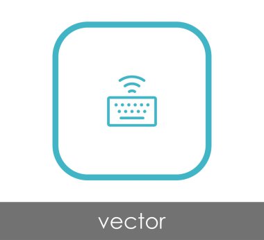 kare klavye simgesini, vektör çizim