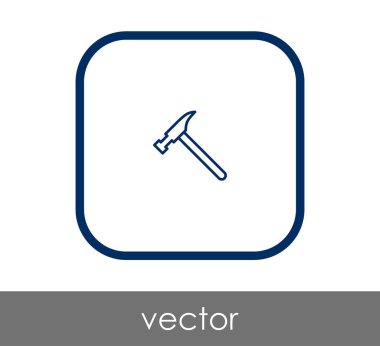 Çekiç düz simgesi