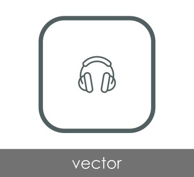 kare kulaklık kutsal kişilerin resmi, vektör çizim