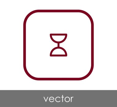 kare kum saati simgesi, vektör çizim