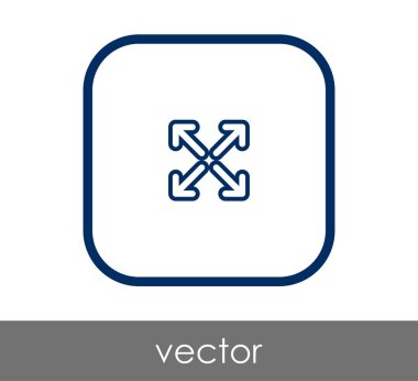 simgesini, genişletin işareti, vektör çizim 