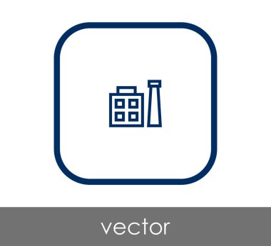 Fabrika simgesi, sınaî-vektör çizim 