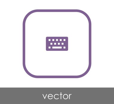 kare klavye simgesini, vektör çizim