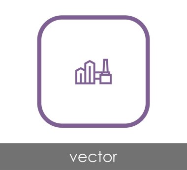 Fabrika simgesi, sınaî-vektör çizim 