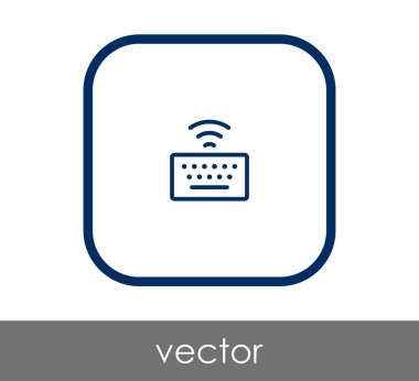 kare klavye simgesini, vektör çizim