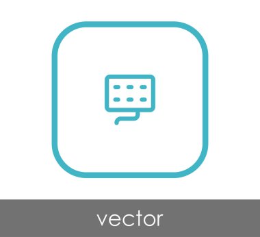 kare klavye simgesini, vektör çizim