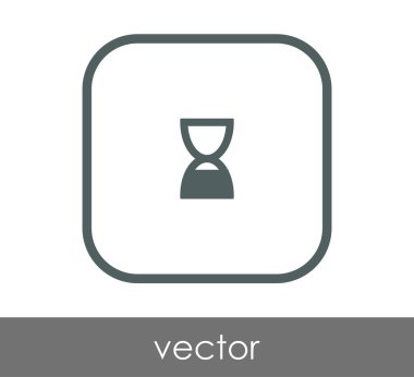 kare kum saati simgesi, vektör çizim