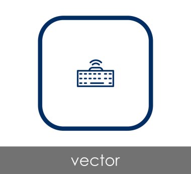 kare klavye simgesini, vektör çizim