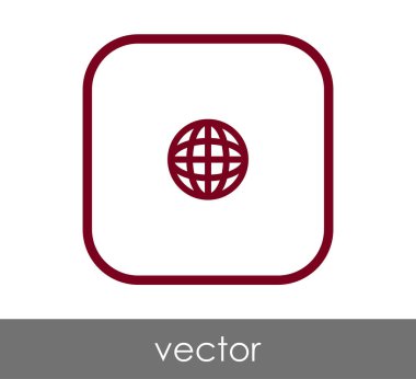 Dünya simgesinin vektör illüstrasyon tasarımı