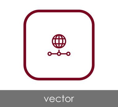 Dünya simgesinin vektör illüstrasyon tasarımı