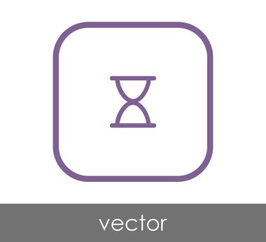 kare kum saati simgesi, vektör çizim